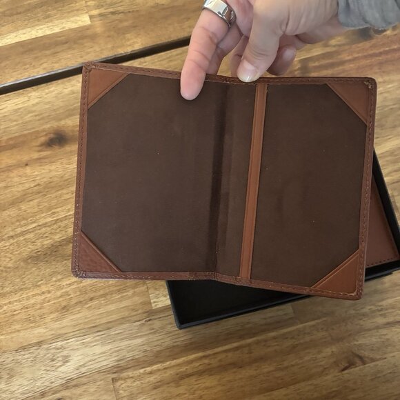 FedEx Express Leeman Genuine Leather Passport and Travel Luggage Tag Set NWT - Picture 9 of 13